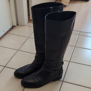 Coach Black Heeled Boots